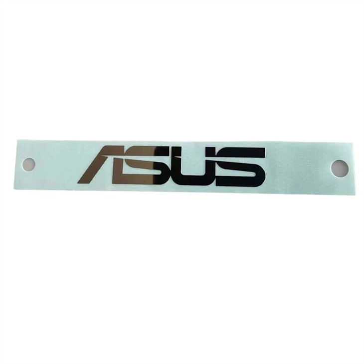 2 black Chrome metal nickel sticker